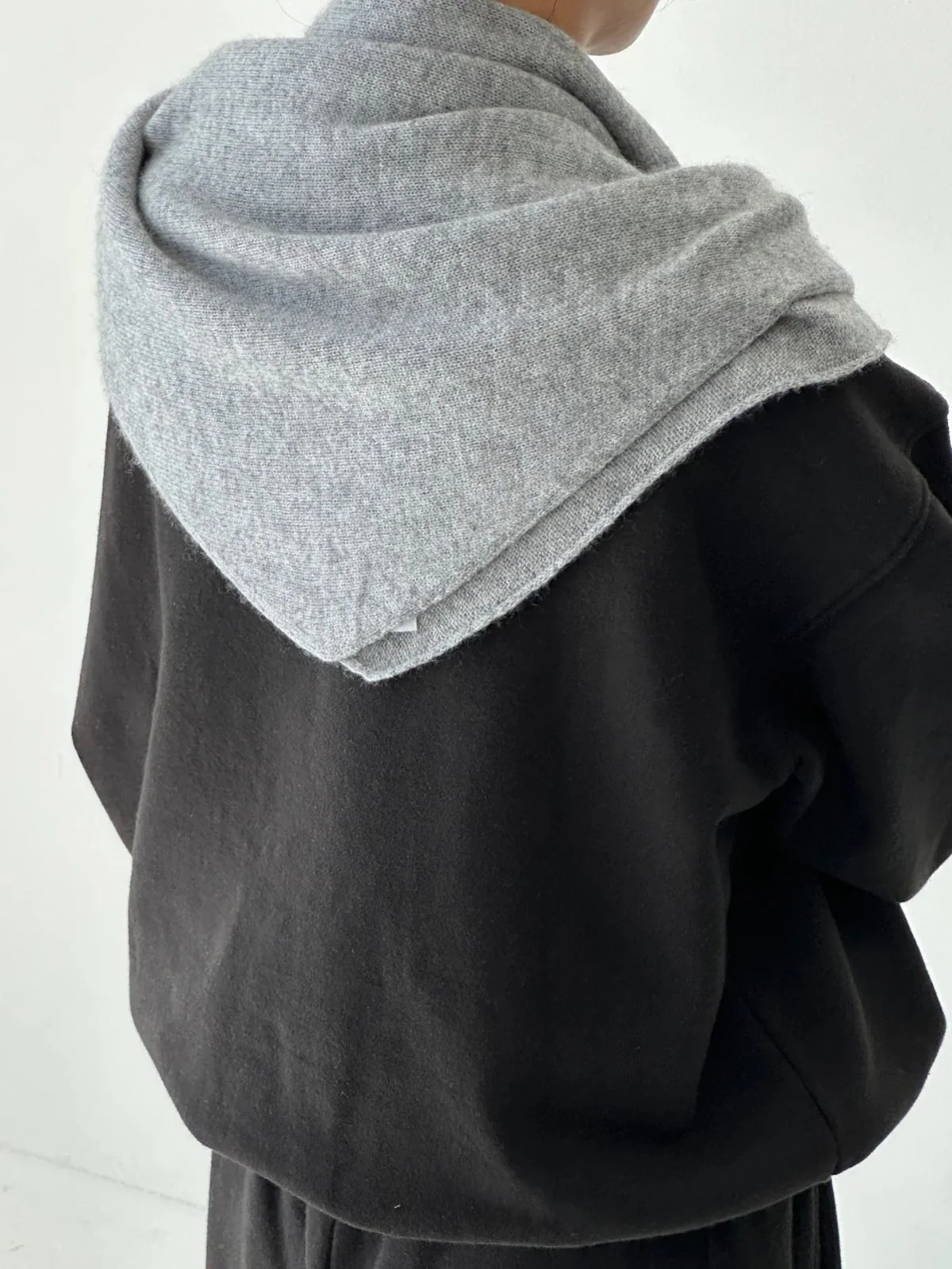 Cashmere Blend Shawl - Light Grey